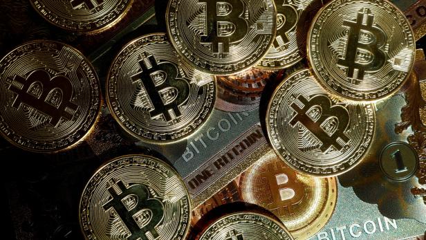 FILE PHOTO: Illustration shows representations of cryptocurrency bitcoin